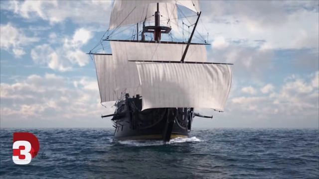 Sailing Ship 3D Animation and Flip Fluid Ocean CGI VFX смотреть онлайн