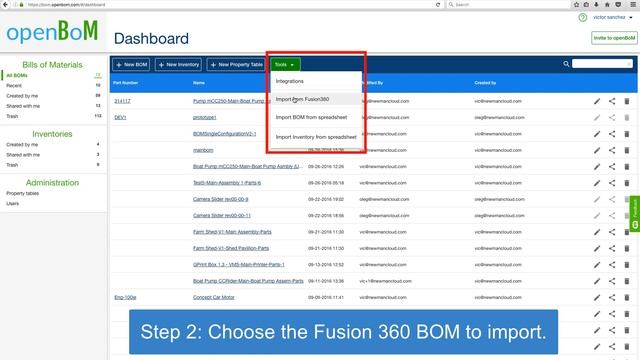 openBoM Tutorial: Importing Autodesk Fusion 360 BOM смотреть онлайн