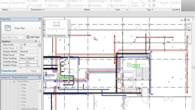 Revit MEP extension allows to quickly create dimensions by predefined configuration смотреть онлайн