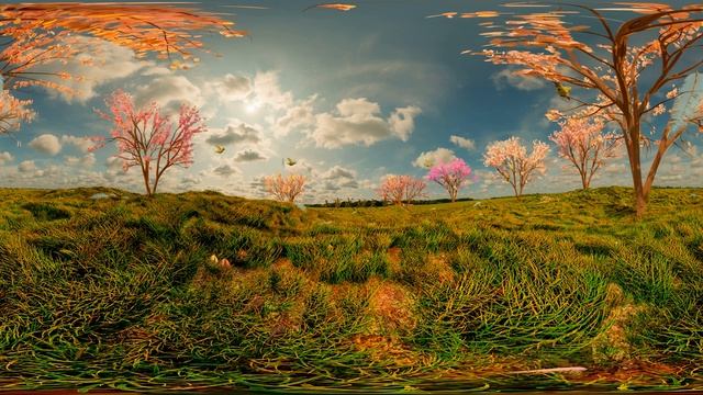 cherry blossom and birds vr made in blender смотреть онлайн