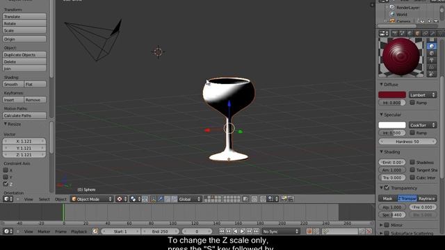 Blender (basics) 3D tutorial - scale an object in X Y Z axis смотреть онлайн