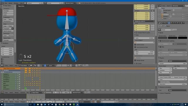 Blender Game Engine Basics Tutorial #21: 3D Platformer Character #b3d #gamelogic