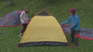 установка палатки