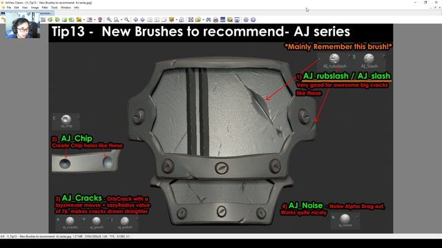 5-Tip1 Transparency in Zbrush, Trim Dynamic for Hard Surface, Chamfer edges , AJ & Alfred IMM Brush смотреть онлайн