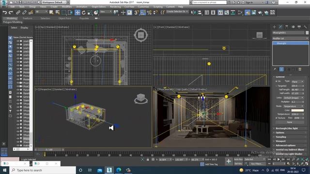 3DsMax Tutorials, Tutorial on 3D Modeling, Texturing & Lighting a Drawing Hall in 3dsmax Part 15 смотреть онлайн