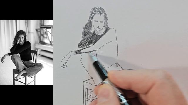 рисуем скетч девушки как рисовать скетчи людей смотреть онлайн