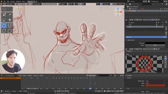 NEW GREASE PENCIL - Blender 2.8 Alpha смотреть онлайн