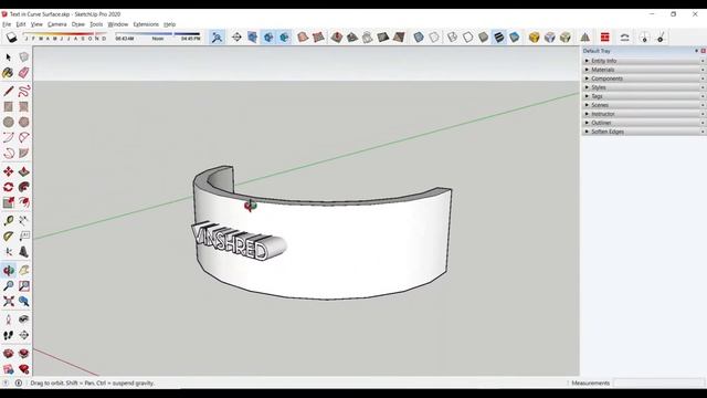 How to Put Text on Curve Faces in SketchUp смотреть онлайн