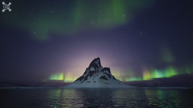 Северное сияние [видео 4К]: включи спокойную эмбиент музыку для релакса под виды Арктики смотреть онлайн