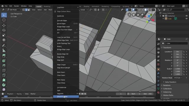 02 Basic Lesson Edit object, extrude, insert face, bevel, cute face BLENDER 2 8 смотреть онлайн