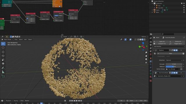 LIVENODING Procedural Weight Noise and Geometry Nodes Instancing