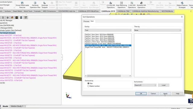 CAMWorks SolidworksCAM thread Mapping смотреть онлайн