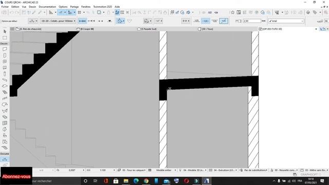 COUPE 3D AVEC COTATION DANS ARCHICAD смотреть онлайн