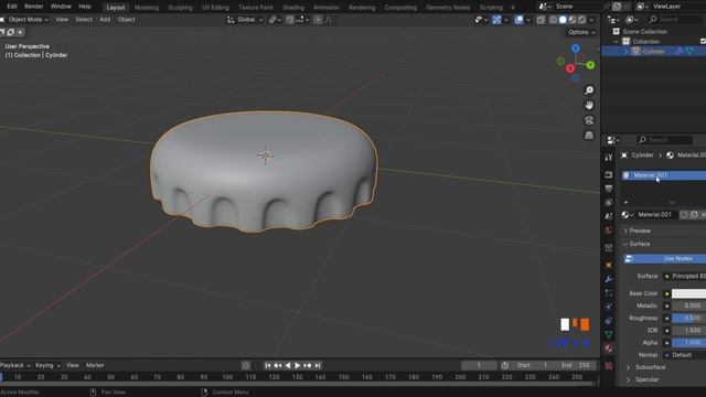 Designing a Simple Bottle Cap in Blender: A Beginner's Tutorial смотреть онлайн