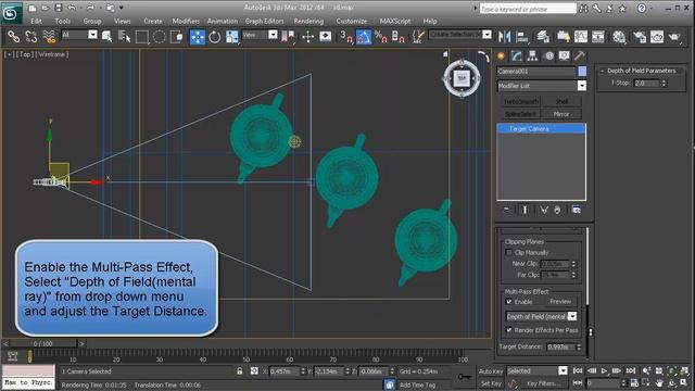 3ds Max Depth of Field - Mental Ray Tutorial смотреть онлайн