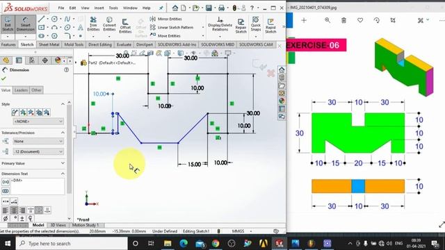Exercise 06 | SOLIDWORKS | SOLIDWORKS Basic Exercise | Solidworks Complete Course For Beginners смотреть онлайн