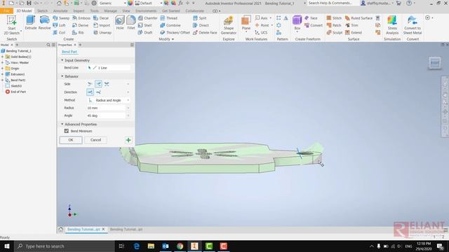 Learn Inventor : How to bend a 3D Model Parts Easily смотреть онлайн
