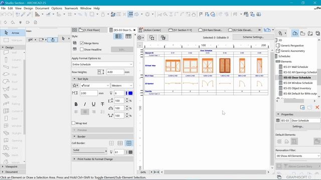 Door Schedules | 010 Working drawings | Archicad смотреть онлайн