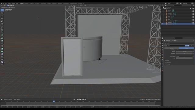 Modeling an exhibition stand with Blender смотреть онлайн