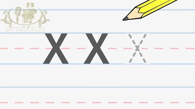 Write the letter X | Alphabet Writing lesson for children | The Singing Walrus смотреть онлайн