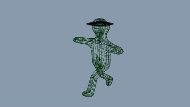 Blender OpenGL Rendering Animation - Wireframe Walk Cycle смотреть онлайн