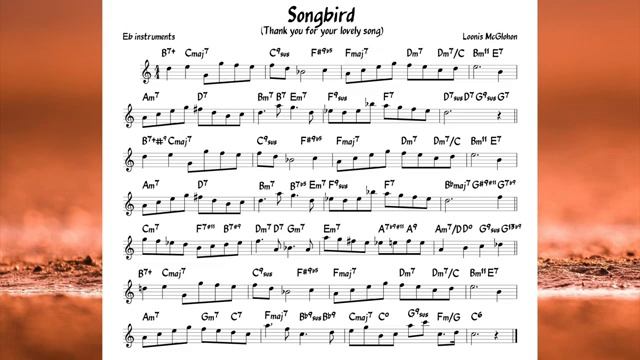 Songbird (Loonis McGlohon) Backing track + score for Eb alto instruments смотреть онлайн