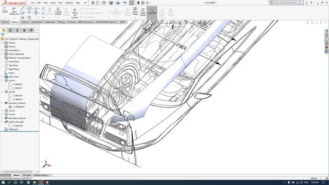 Tự học Solidworks Nâng Cao - Bài 103 : Xây Dựng Bề Mặt Xe Audi - 03 смотреть онлайн