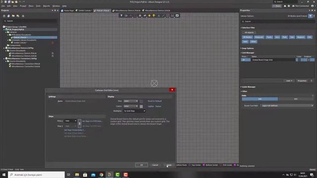 Altium Grid Çizgi, Nokta ve ölçü ayarları - Altium Designer Cartesian Grid Editor Settings смотреть онлайн