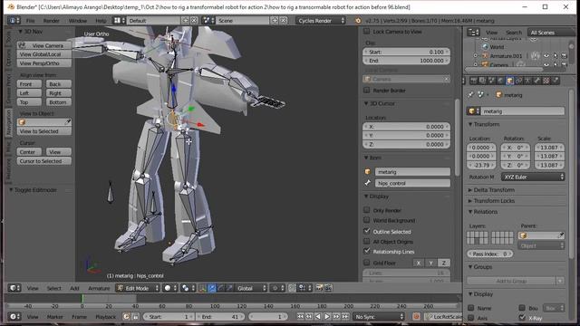 How To Rig A Transformable Robot For Action In Blender 2.75 a смотреть онлайн