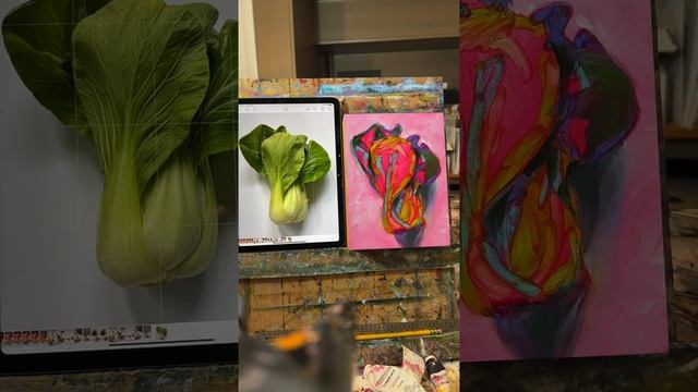 Bok Choy oil painting demonstration смотреть онлайн