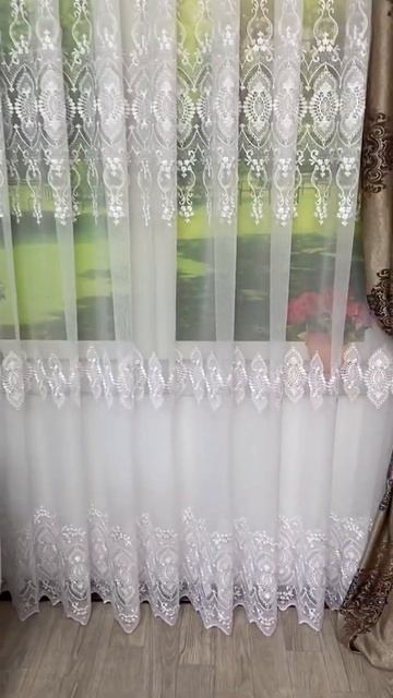 Класична модель тюлю, вишивка рядами, тканина бамбук❤️ смотреть онлайн