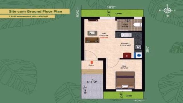 400 Square Feet House Plan смотреть онлайн