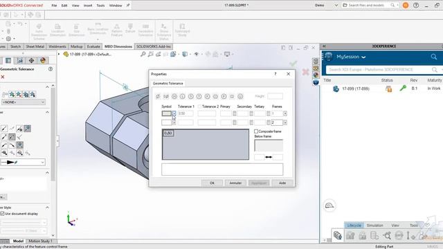 Annotations 3D dans SOLIDWORKS 3DEXPERIENCE - lecture dans eDrawings смотреть онлайн