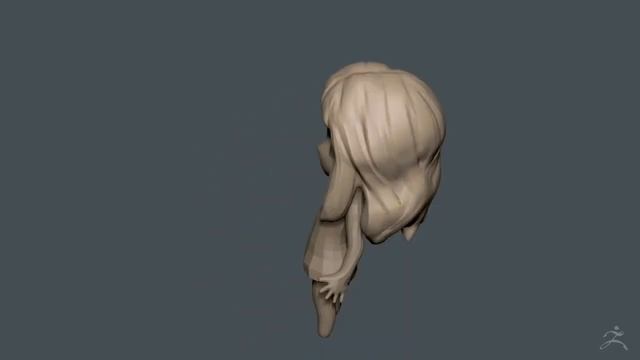 Zbrush Sculpting Polypaint - Cartoon Anime Figure girl смотреть онлайн