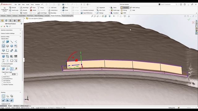 Reverse Engineering Aerodynamic Kit | Power Surfacing | SOLIDWORKS смотреть онлайн