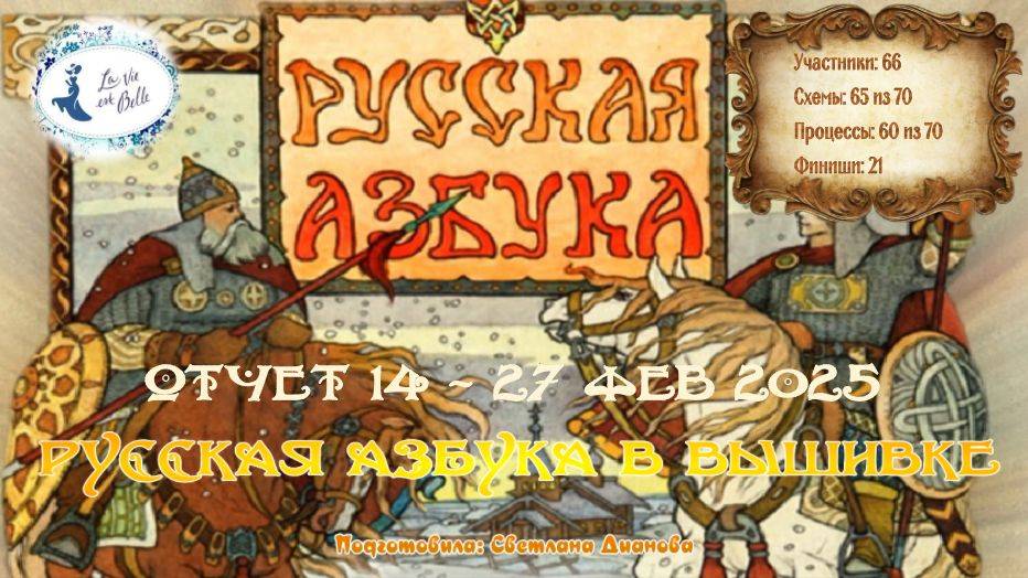 #727 ОТЧЕТ 14 - проект "Русская Азбука в вышивке" (27 февраля 2025) 📖 смотреть онлайн
