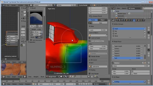 Blender Tutorial Series - Pixar-style Submarine - Part 5 - Shapekeys and Rigging смотреть онлайн