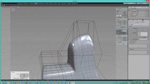 Blender 2.80 - Lattice deformer - tutorial EN смотреть онлайн