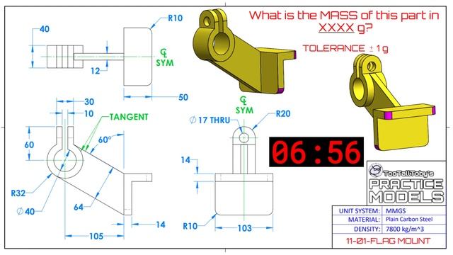 SOLIDWORKS Practice - Onshape Practice - Fusion 360 Practice Exercises - TooTallToby-11-01 смотреть онлайн