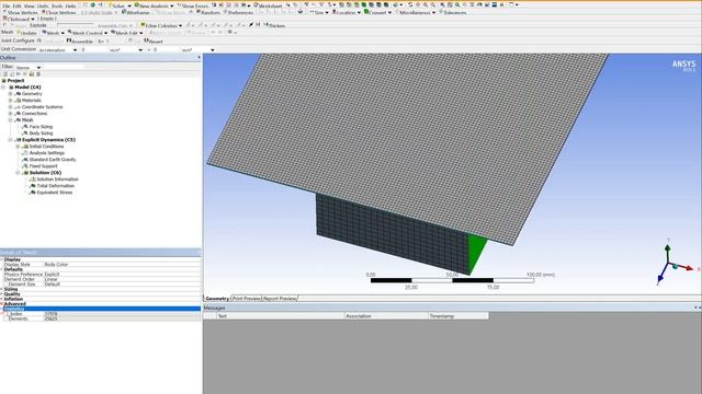 Ansys Nonlinear Free Fall Drop Test Analysis