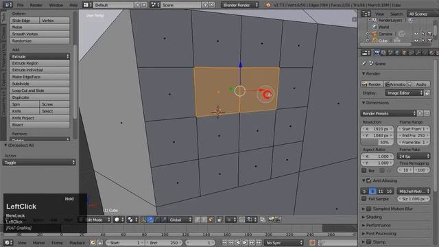Blender 07 - Subdivide i face смотреть онлайн