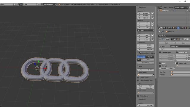 Array Modifier & How to make a Chain [Blender 2.79] смотреть онлайн