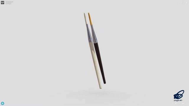 Paint Brush - low poly PBR 3d model смотреть онлайн