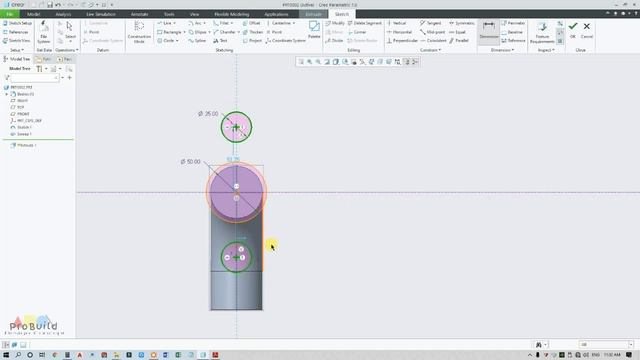 PTC Creo parametric 7.0||Basic 3D Modelling||Simple Drawing Exercise-20||Beginners смотреть онлайн