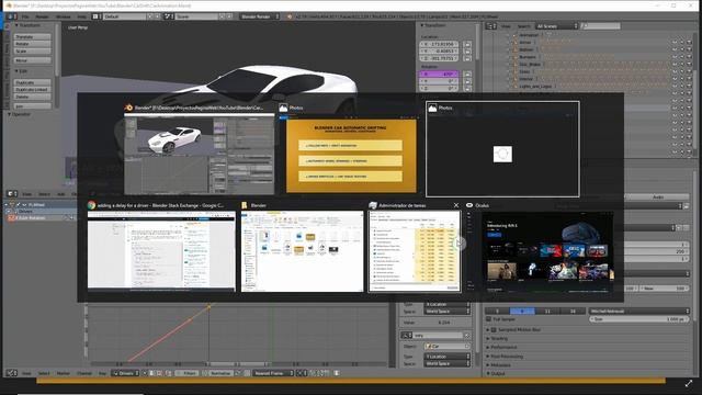 Car Drifting animation - Blender drivers, constrains, smoke смотреть онлайн