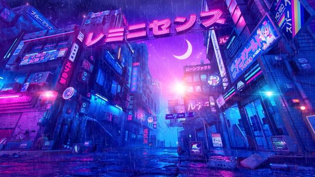 2 часа МУЗЫКИ для сна и релаксации [видео 4К]: ВОСПОМИНАНИЕ - дождь в неоновом городе, эмбиент смотреть онлайн