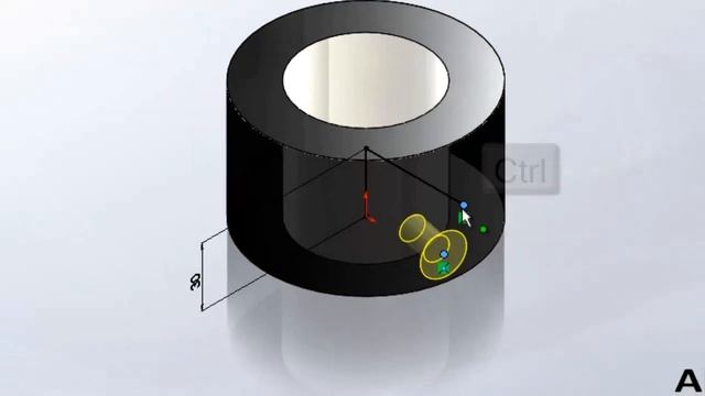 SolidWorks: Creazione guidata fori su superficie circolare смотреть онлайн