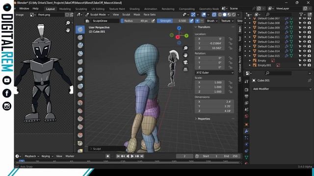 Sculpt Like a Pro: Create Stunning Figures with Blender's Rough Sculpting Tools смотреть онлайн