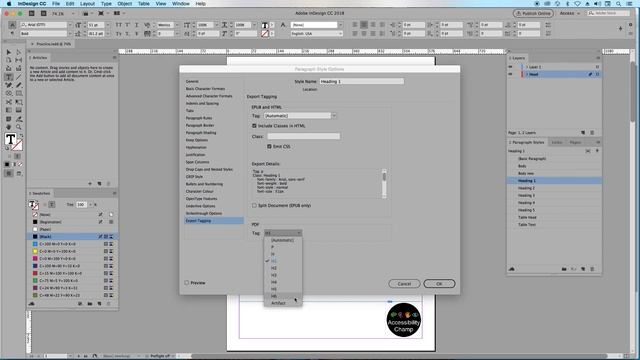 Accessible PDF from InDesign: Part 3 (Heading Level) смотреть онлайн