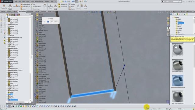 Solidworks Sheet metal easy joining. MultiBody Part. смотреть онлайн